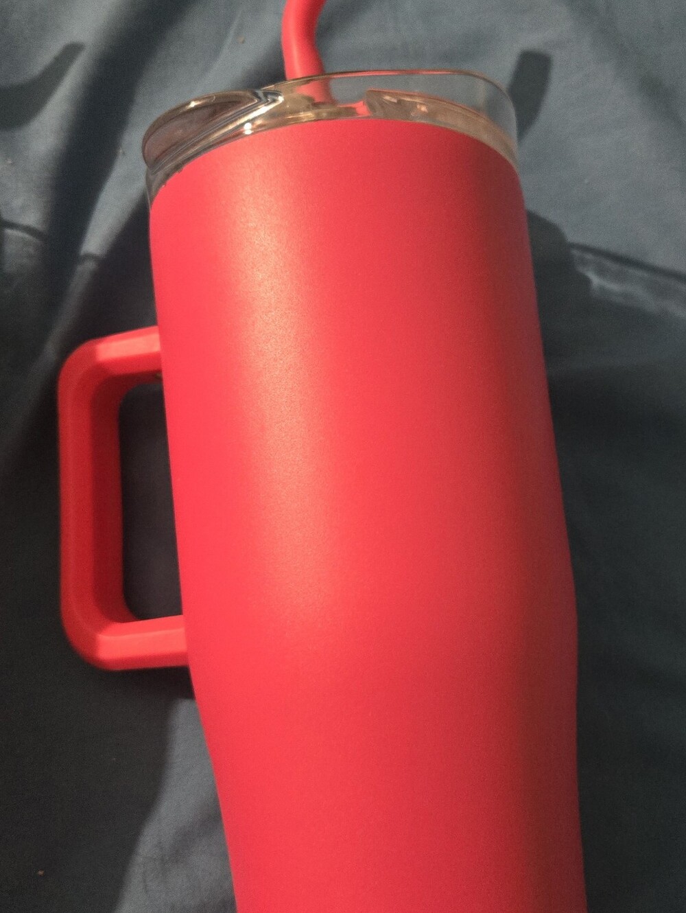 Bright Pink Insulated Travel Mug with Handle